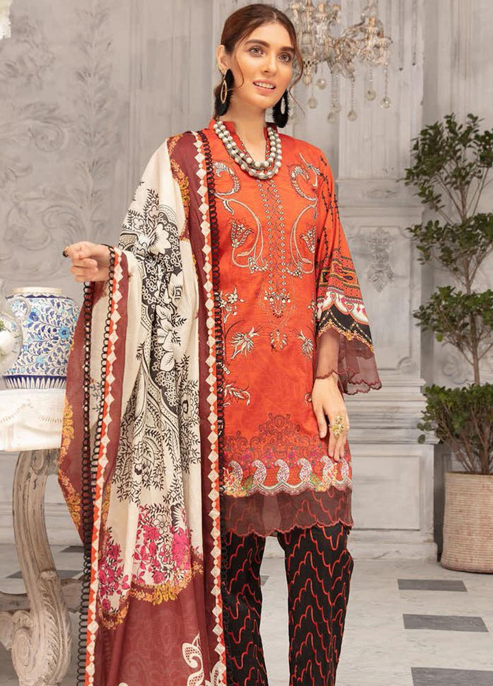 Mina Sophia By Riaz Arts Embroidered Lawn Suits Unstitched 3 Piece RA21MS D-07 - Summer Collection