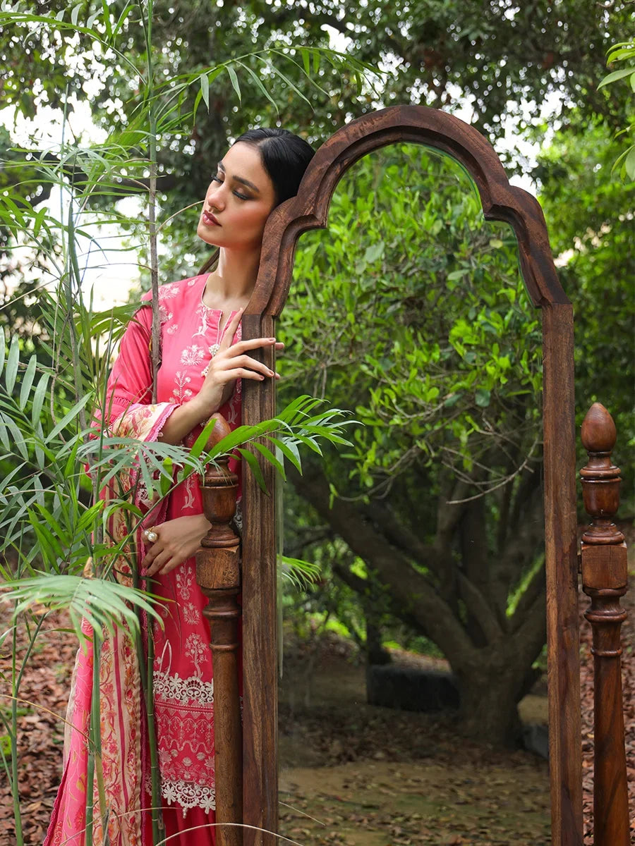 Salitex Women Embroidered Cambric 3 Piece Suit SUNS24ALM011 - Winter Collection
