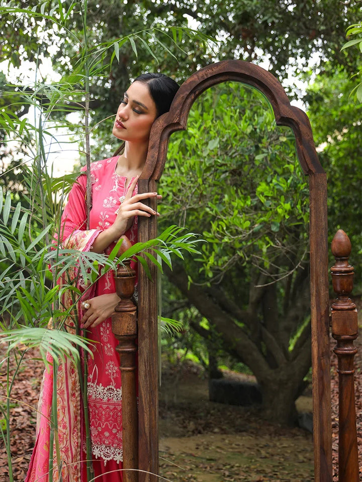 Salitex Women Embroidered Cambric 3 Piece Suit SUNS24ALM011 - Winter Collection