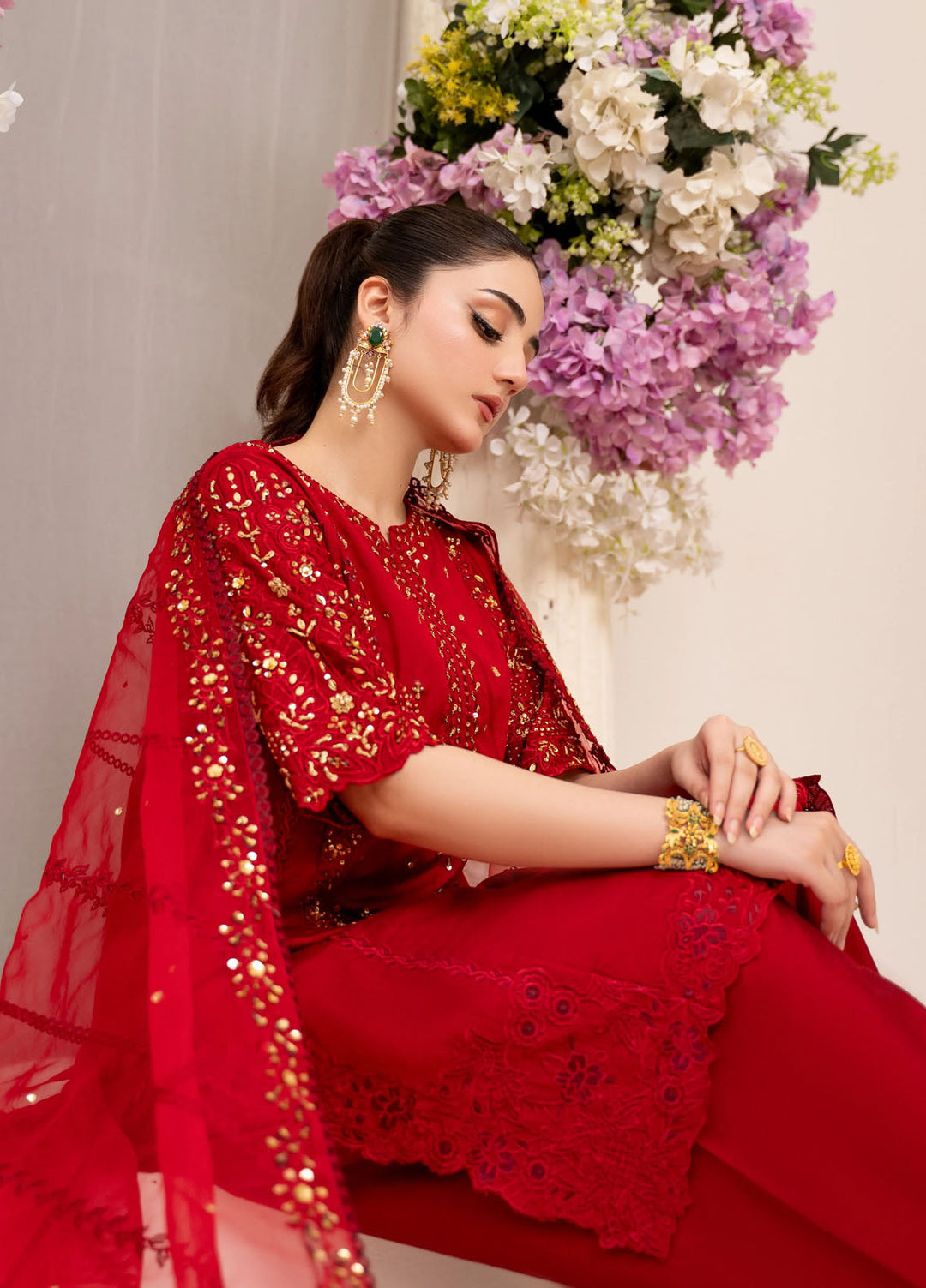 Minha by Miras Pret Embroidered Silk 3 Piece Kire
