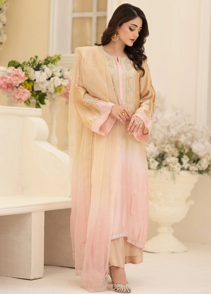 Minha by Miras Pret Embroidered Silk 3 Piece Lume