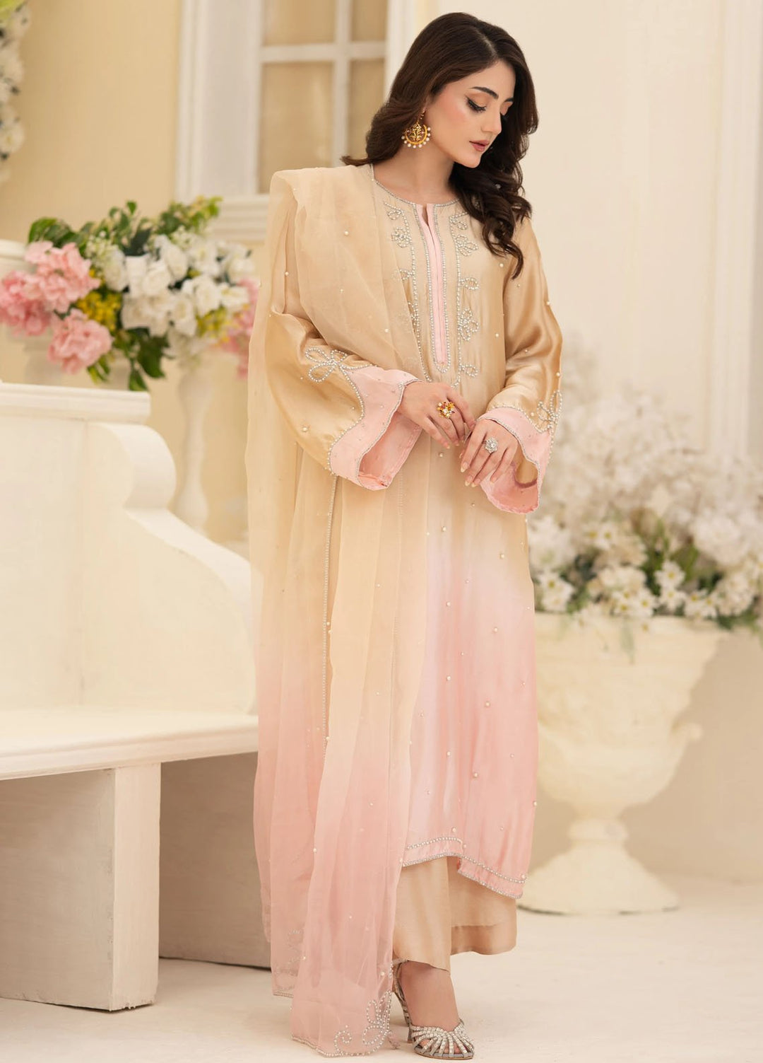 Minha by Miras Pret Embroidered Silk 3 Piece Lume