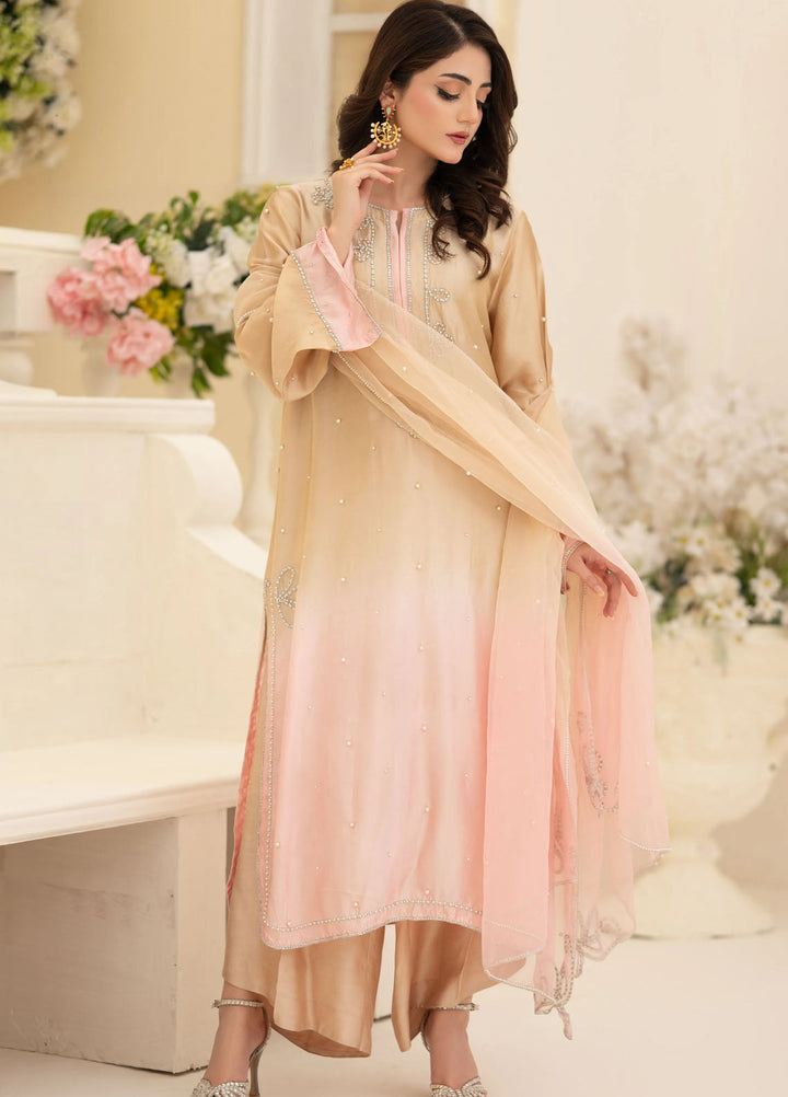 Minha by Miras Pret Embroidered Silk 3 Piece Lume