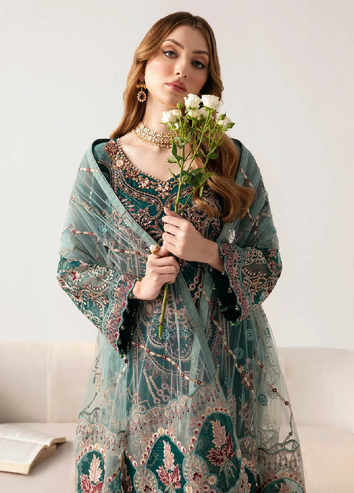 Minhal By Ramsha Embroidered Organza Suits Unstitched 3 Piece RSH24M M-1101 - Formal Collection