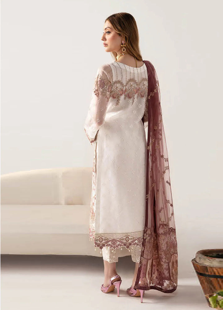 Minhal By Ramsha Embroidered Organza Suits Unstitched 3 Piece RSH24M M-1102 - Formal Collection