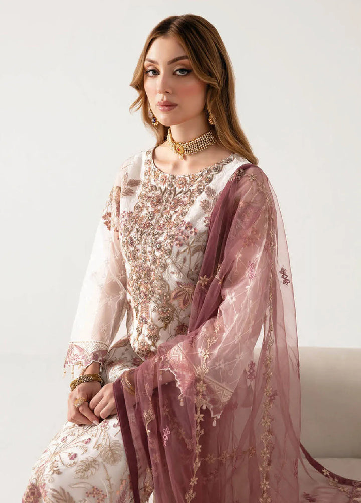Minhal By Ramsha Embroidered Organza Suits Unstitched 3 Piece RSH24M M-1102 - Formal Collection