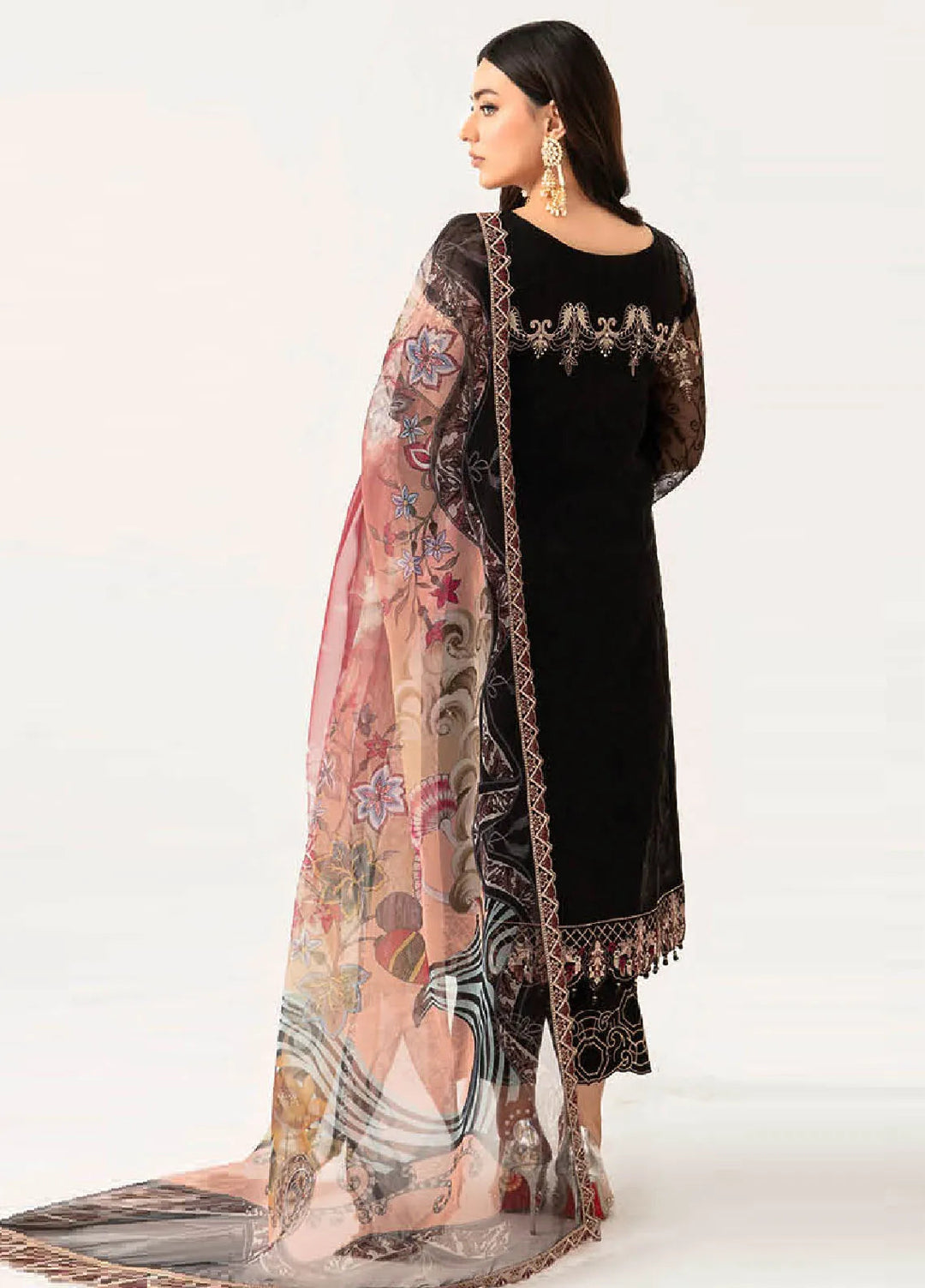 Minhal By Ramsha Embroidered Organza Suits Unstitched 3 Piece RSH24M M-1105 - Formal Collection