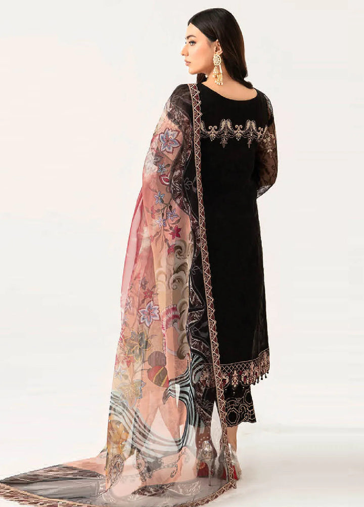 Minhal By Ramsha Embroidered Organza Suits Unstitched 3 Piece RSH24M M-1105 - Formal Collection