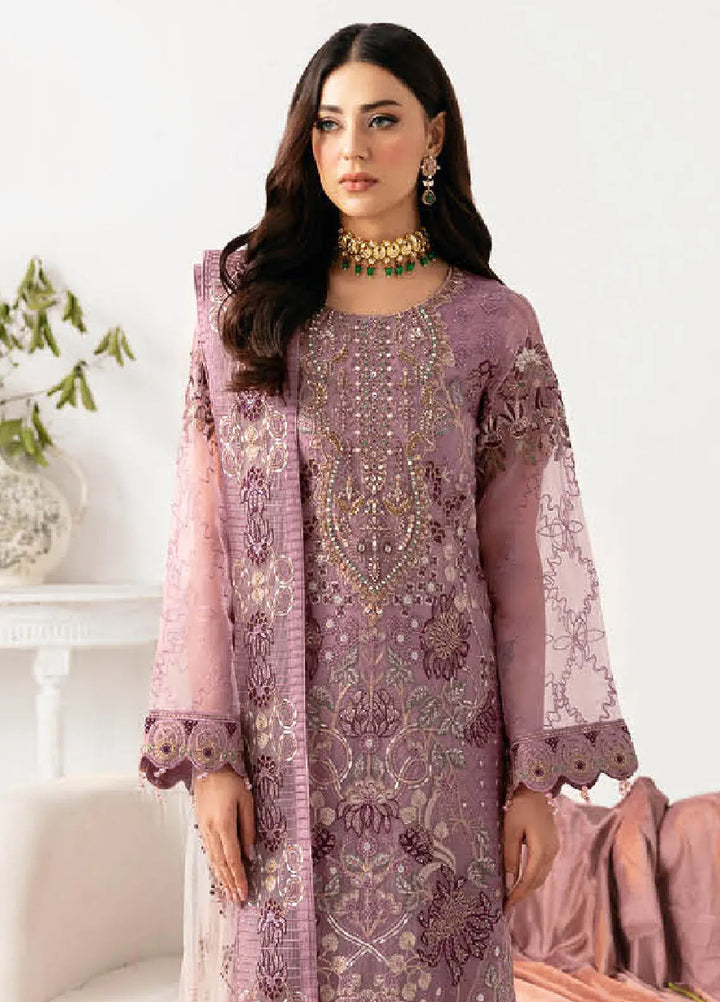 Minhal By Ramsha Embroidered Organza Suits Unstitched 3 Piece RSH24M M-1107 - Formal Collection
