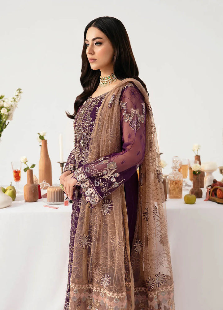 Minhal By Ramsha Embroidered Organza Suits Unstitched 3 Piece RSH24M M-1109 - Formal Collection