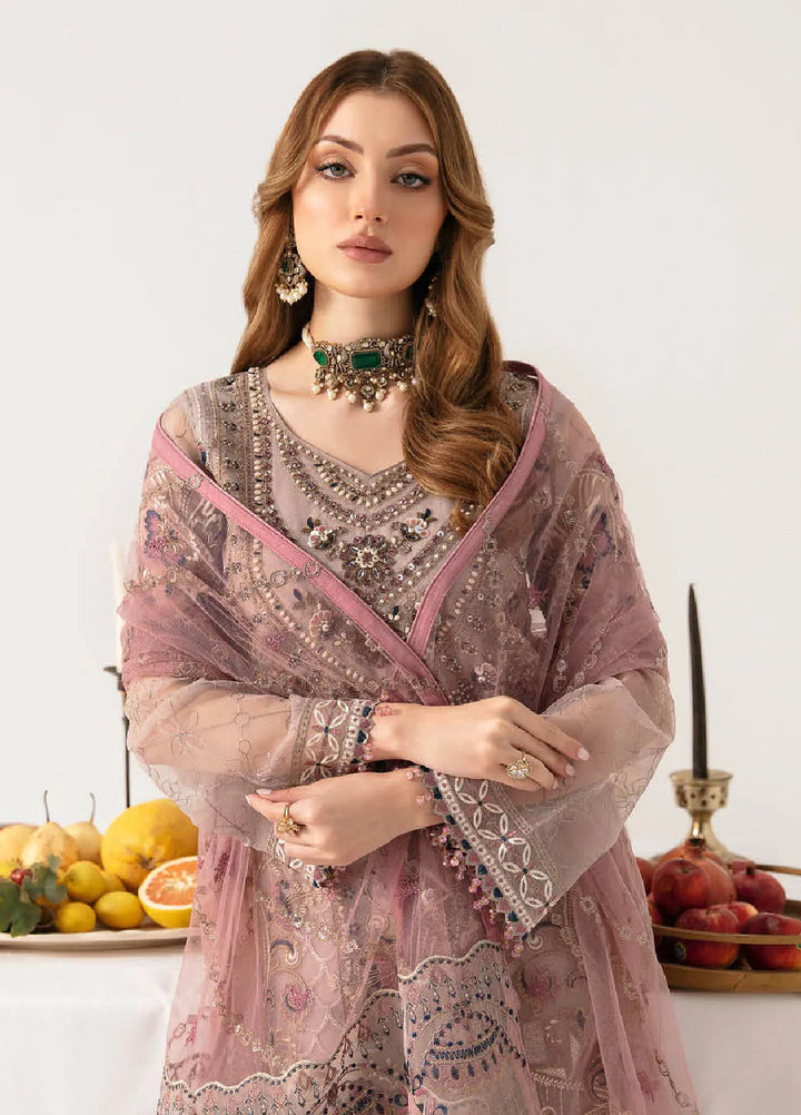 Minhal By Ramsha Embroidered Organza Suits Unstitched 3 Piece RSH24M M-1110 - Formal Collection