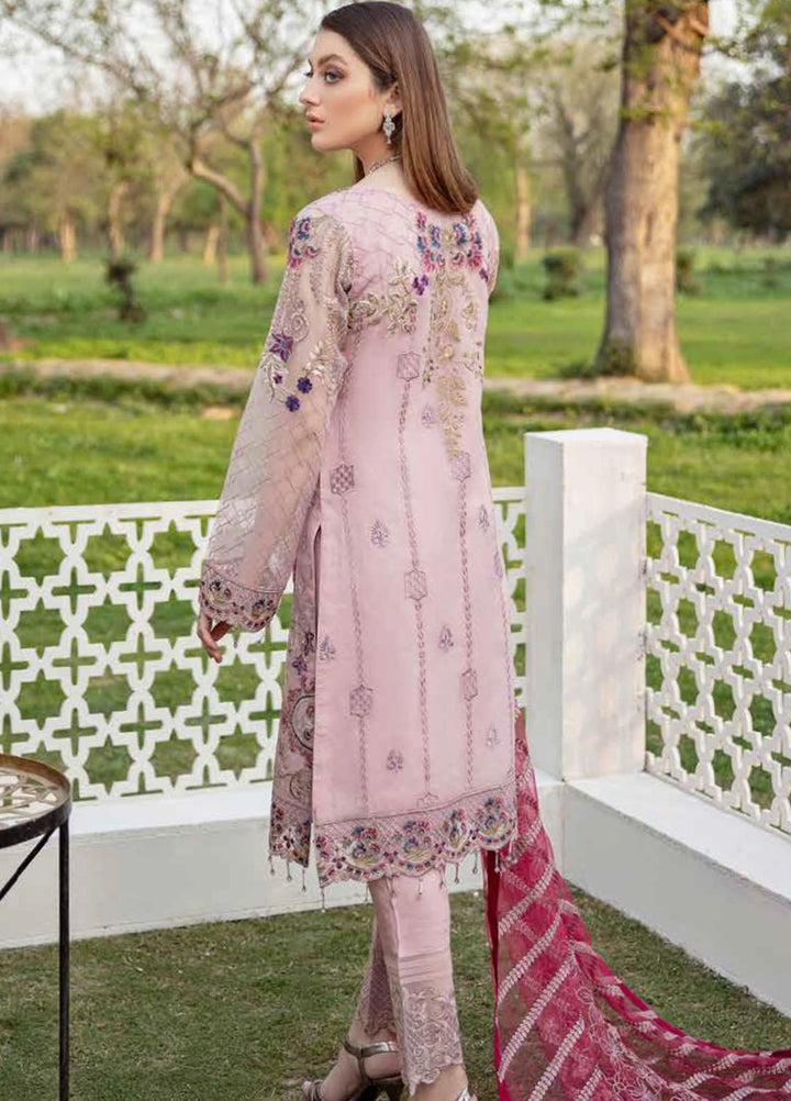 Minhal by Ramsha Embroidered Organza Suits Unstitched 3 Piece RSH21M-4 M-404 - Luxury Collection