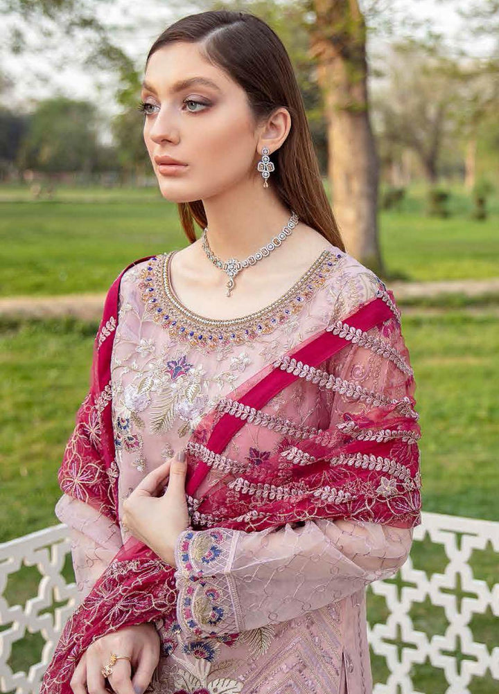 Minhal by Ramsha Embroidered Organza Suits Unstitched 3 Piece RSH21M-4 M-404 - Luxury Collection
