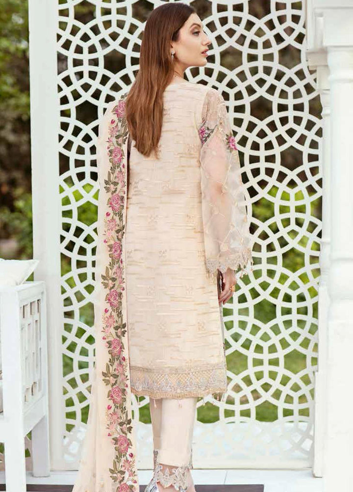 Minhal by Ramsha Embroidered Organza Suits Unstitched 3 Piece RSH21M-4 M-409 - Luxury Collection