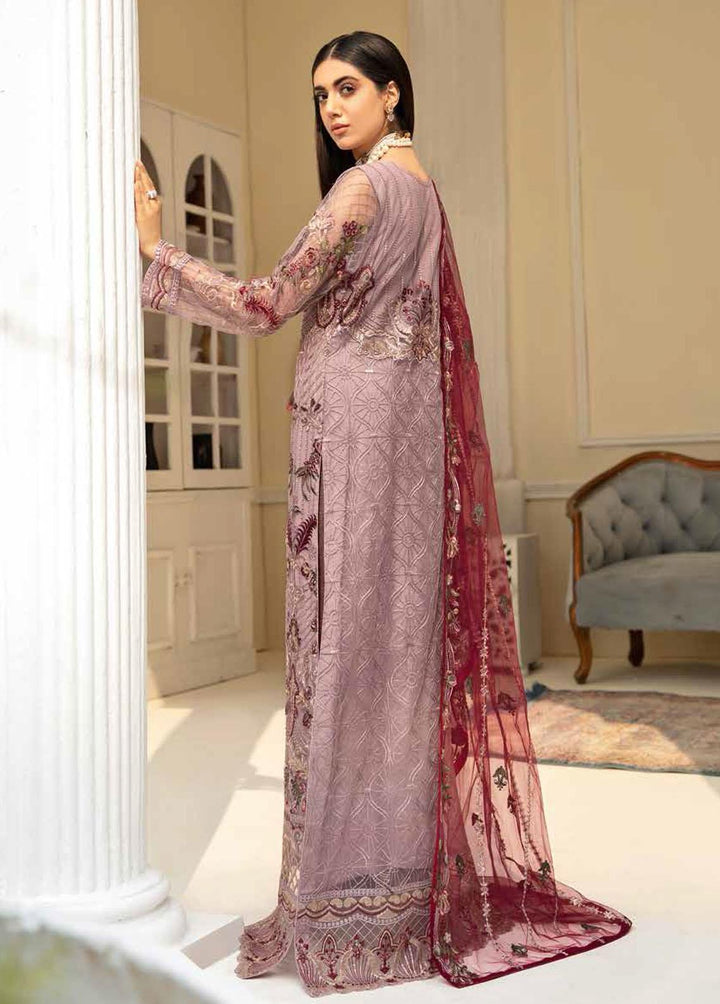 Minhal by Ramsha Embroidered Net Suits Unstitched 3 Piece RSH22-M5 M-507 - Luxury Collection