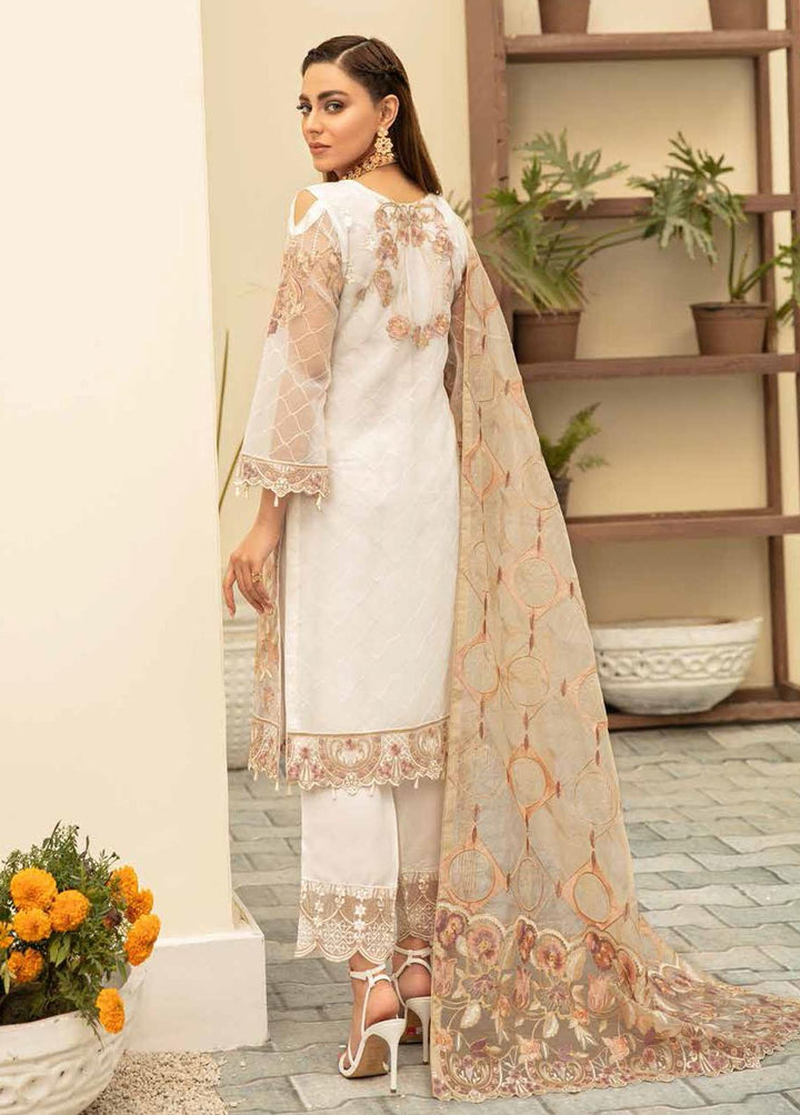 Minhal by Ramsha Embroidered Organza Suits Unstitched 3 Piece RSH22-M5 M-509 - Luxury Collection