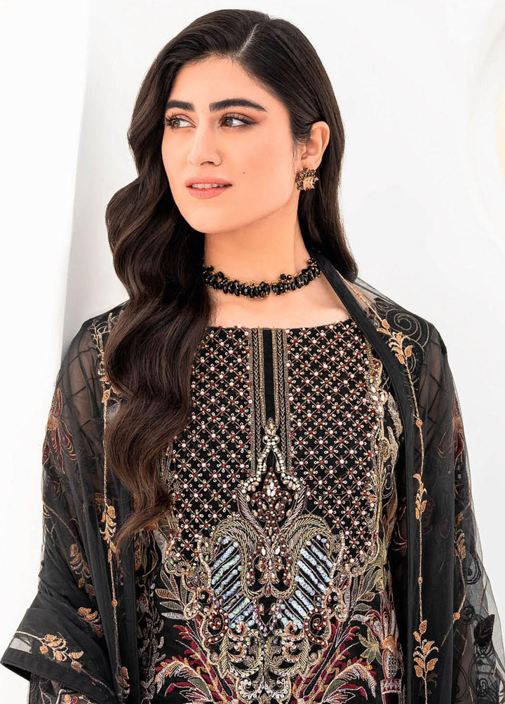 Minhal by Ramsha Embroidered Organza Suits Unstitched 3 Piece RSH23-M8 M-803 - Luxury Collection