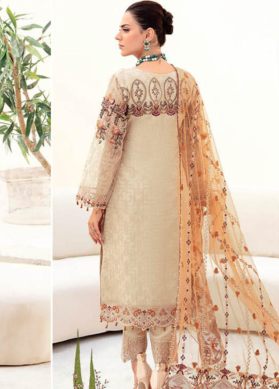 Minhal by Ramsha Embroidered  Suits Unstitched 3 Piece RSH23-M9 M-901 - Formal Collection
