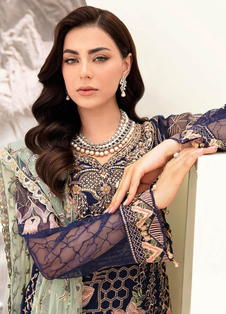 Minhal by Ramsha Embroidered  Suits Unstitched 3 Piece RSH23-M9 M-902 - Formal Collection