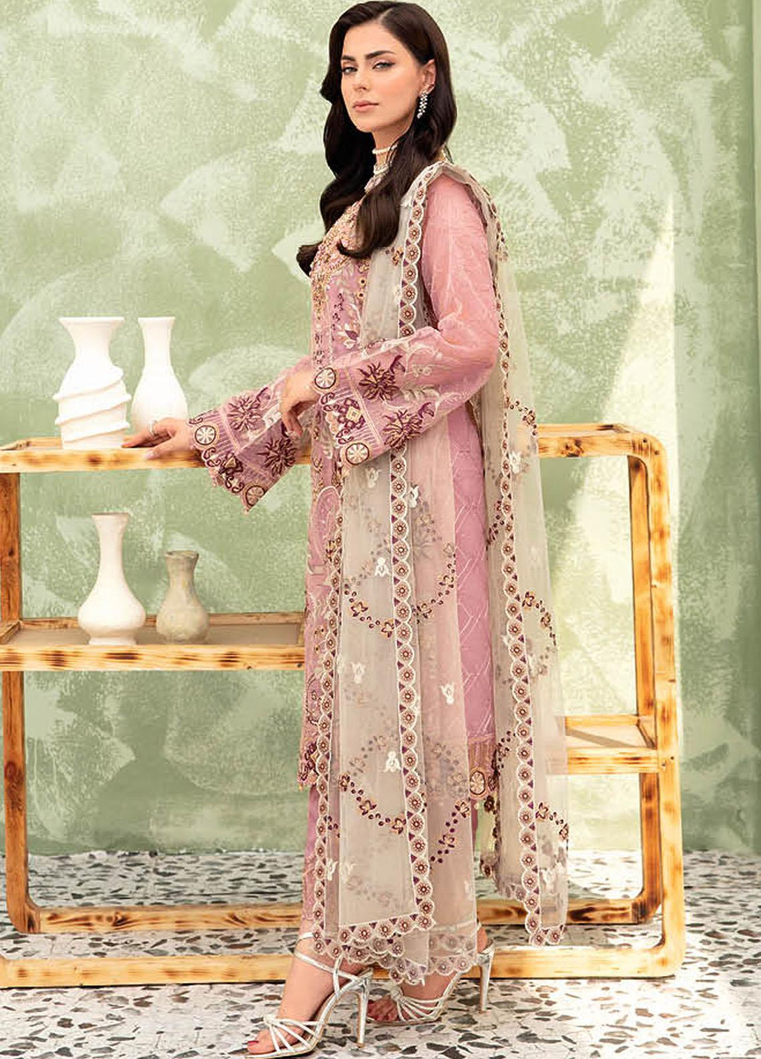 Minhal by Ramsha Embroidered  Suits Unstitched 3 Piece RSH23-M9 M-903 - Formal Collection