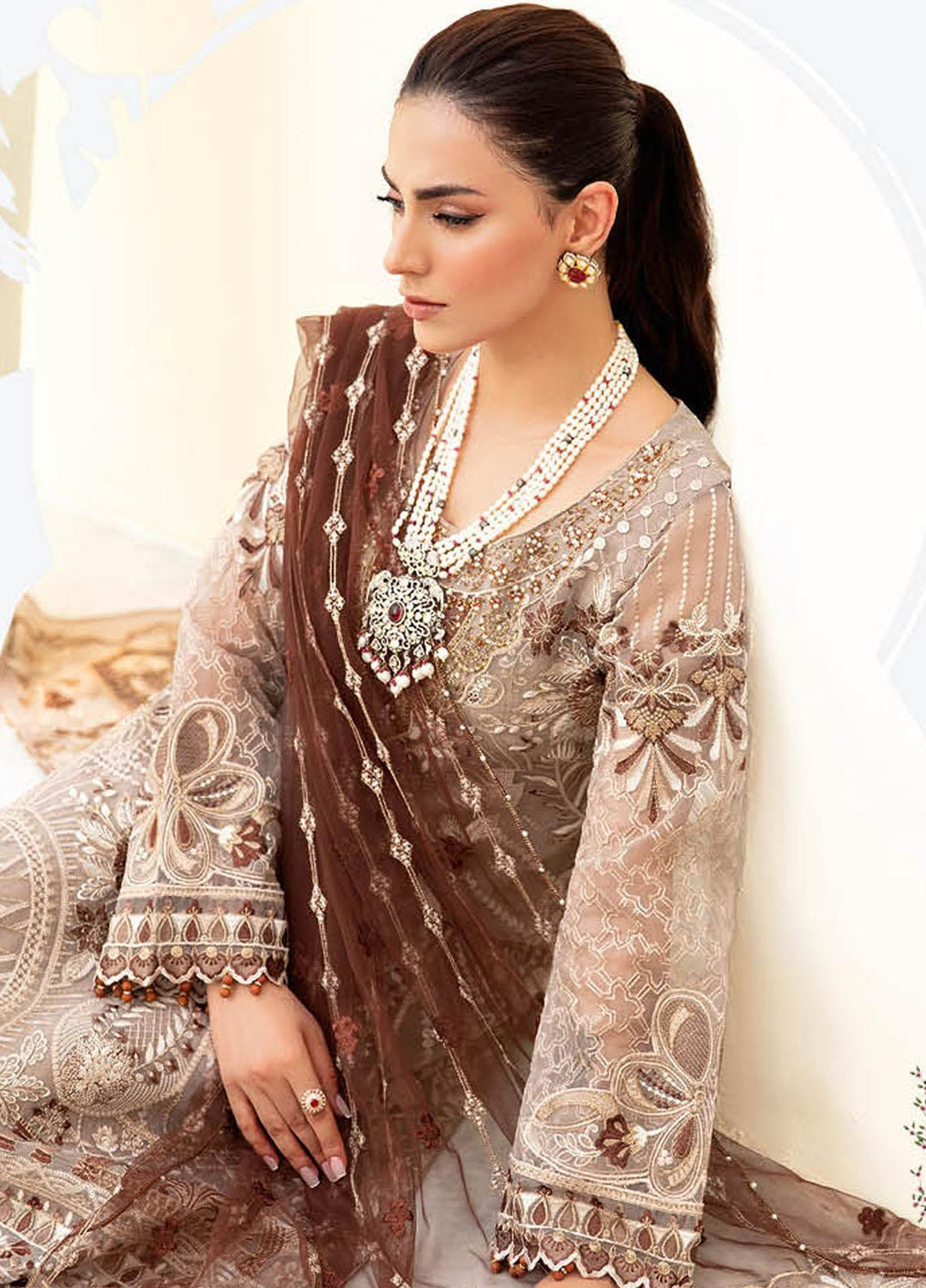 Minhal by Ramsha Embroidered  Suits Unstitched 3 Piece RSH23-M9 M-904 - Formal Collection