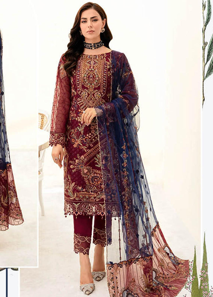 Minhal by Ramsha Embroidered  Suits Unstitched 3 Piece RSH23-M9 M-908 - Formal Collection