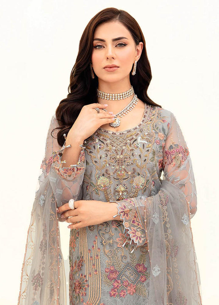 Minhal by Ramsha Embroidered  Suits Unstitched 3 Piece RSH23-M9 M-909 - Formal Collection