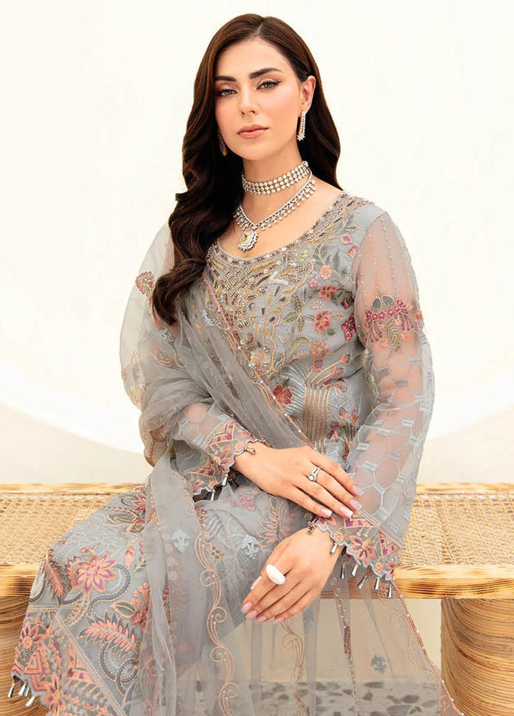 Minhal by Ramsha Embroidered  Suits Unstitched 3 Piece RSH23-M9 M-909 - Formal Collection