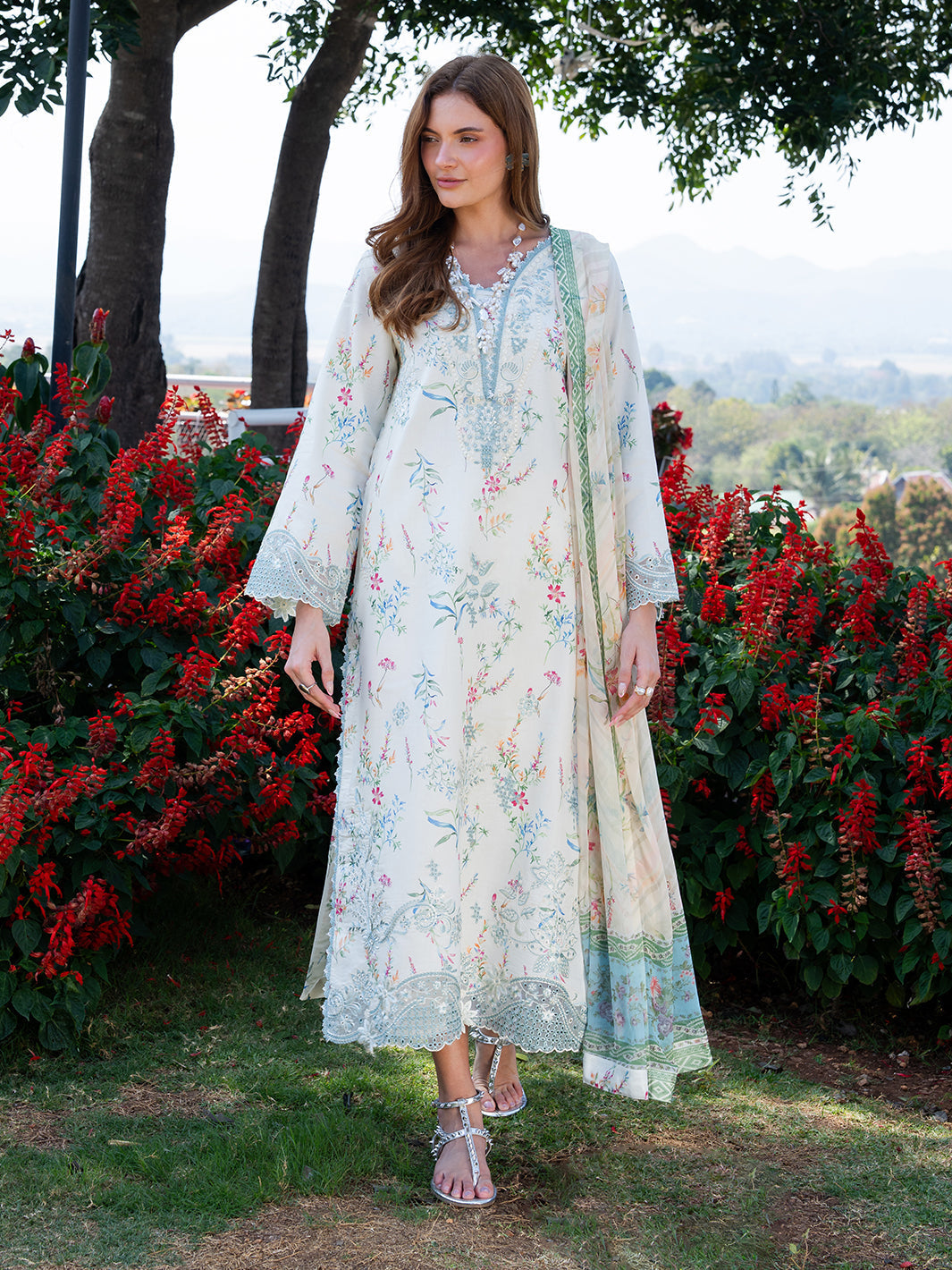 The Scent Of Summers by Yards Unstitched Embroidered Lawn 3 Piece Suit Minted Daydream Casual Collection