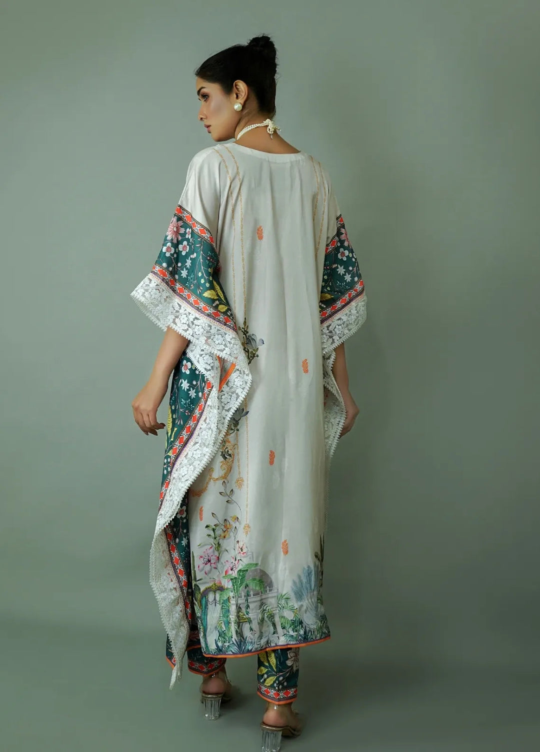 Minutiae Pret Embroidered SIlk 2 Piece Suit Botanique Suit