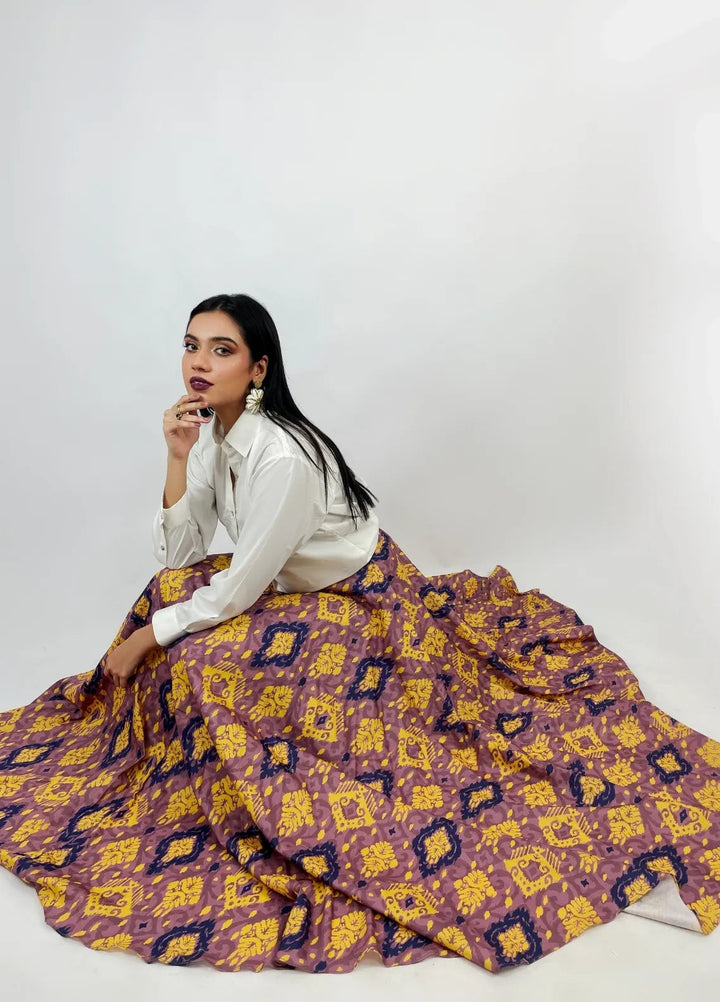 Minutiae Pret Printed Pure Cotton Khaddar 1 Piece Suit Ikat Skirt
