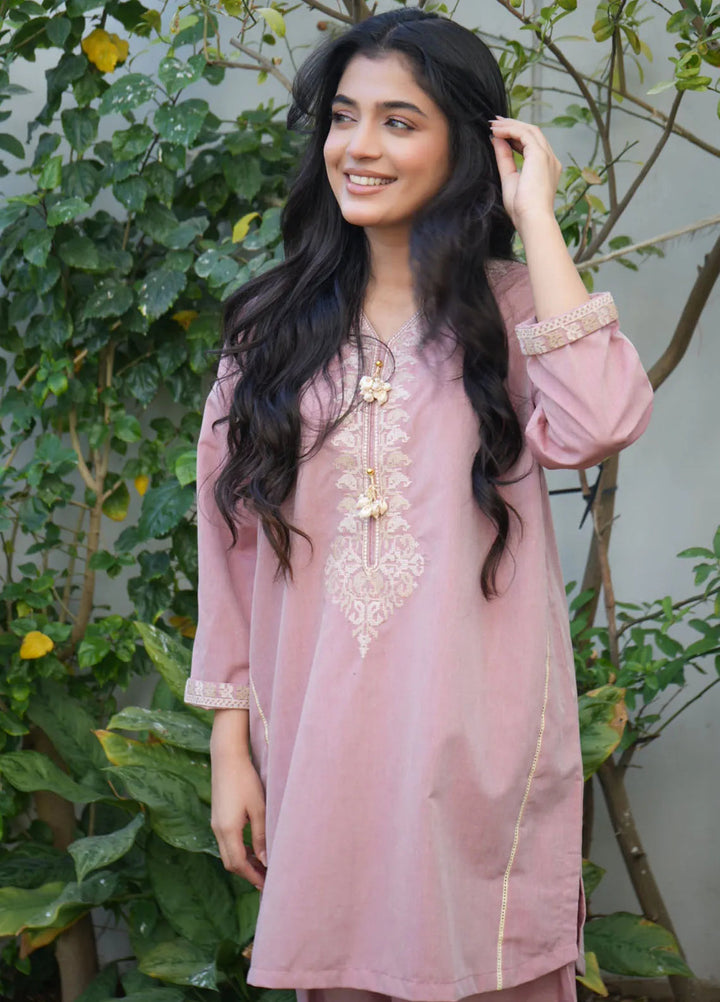Miorah by Ayla Pret Embroidered Chambrey 2 Piece Suit Seher