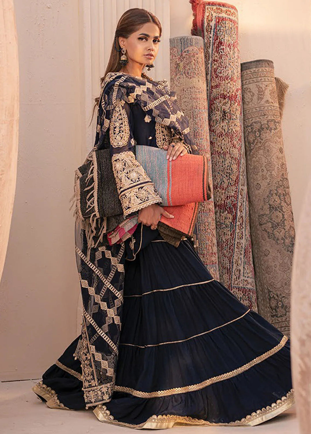 Miorah By House Of Nawab Embroidered Suit Unstitched 3 Piece HON24M D-3 Iramma A - Festive Collection