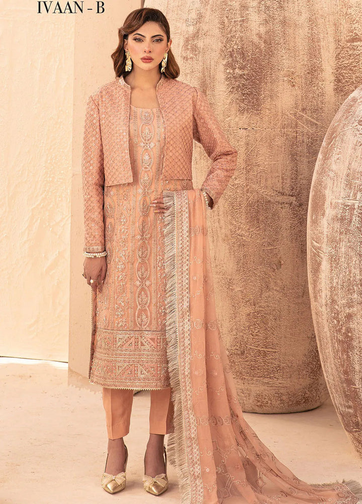 Miorah By House Of Nawab Embroidered Suit Unstitched 3 Piece HON24M D-4 Ivaan B - Festive Collection