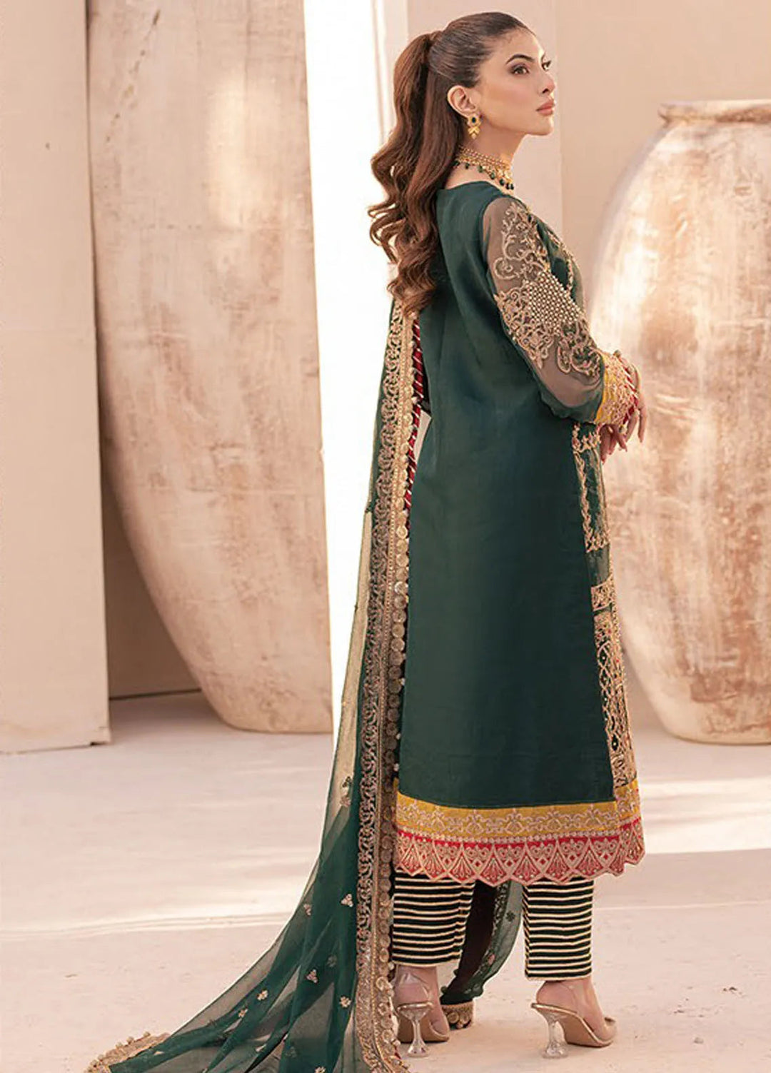 Miorah By House Of Nawab Embroidered Suit Unstitched 3 Piece HON24M D-6 Zidhar A - Festive Collection