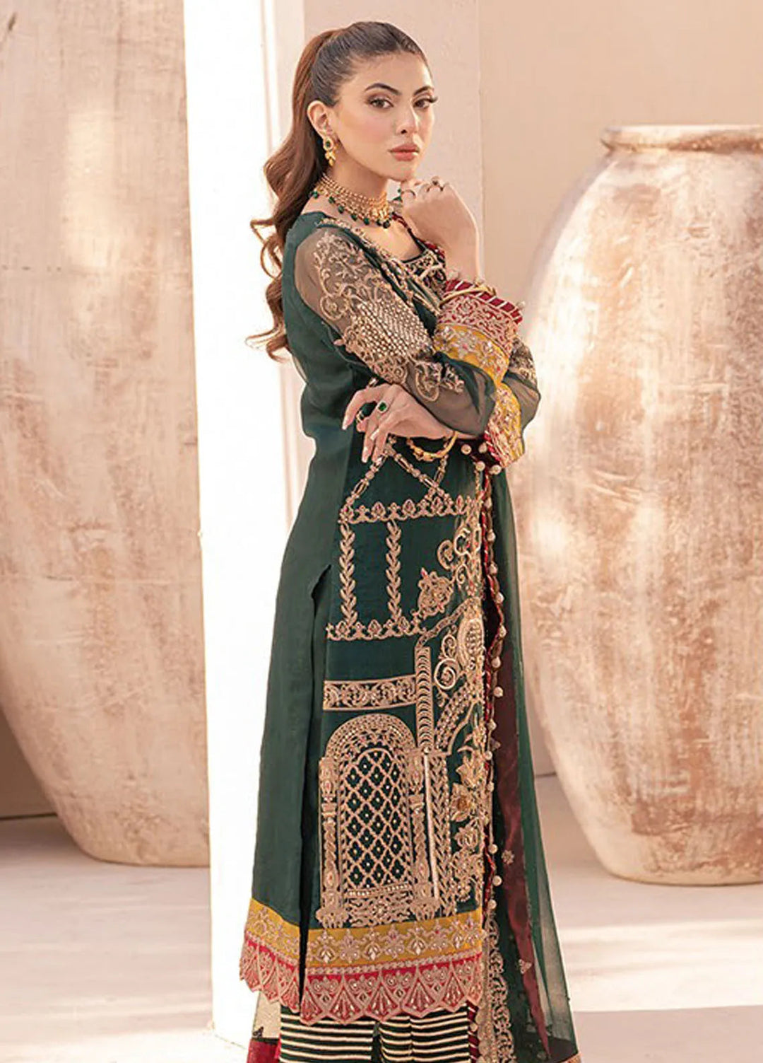 Miorah By House Of Nawab Embroidered Suit Unstitched 3 Piece HON24M D-6 Zidhar A - Festive Collection