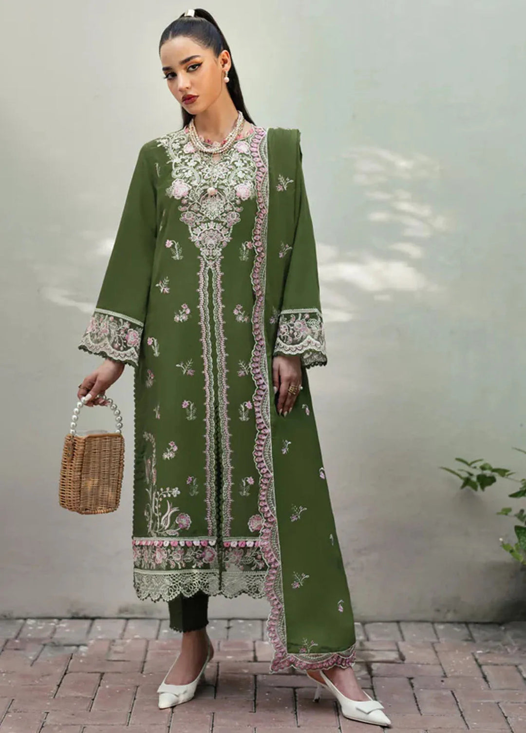 Miraal By Aabyaan Embroidered Chikankari Suit Unstitched 3 Piece ABY24M AV-01 Minah - Winter Collection