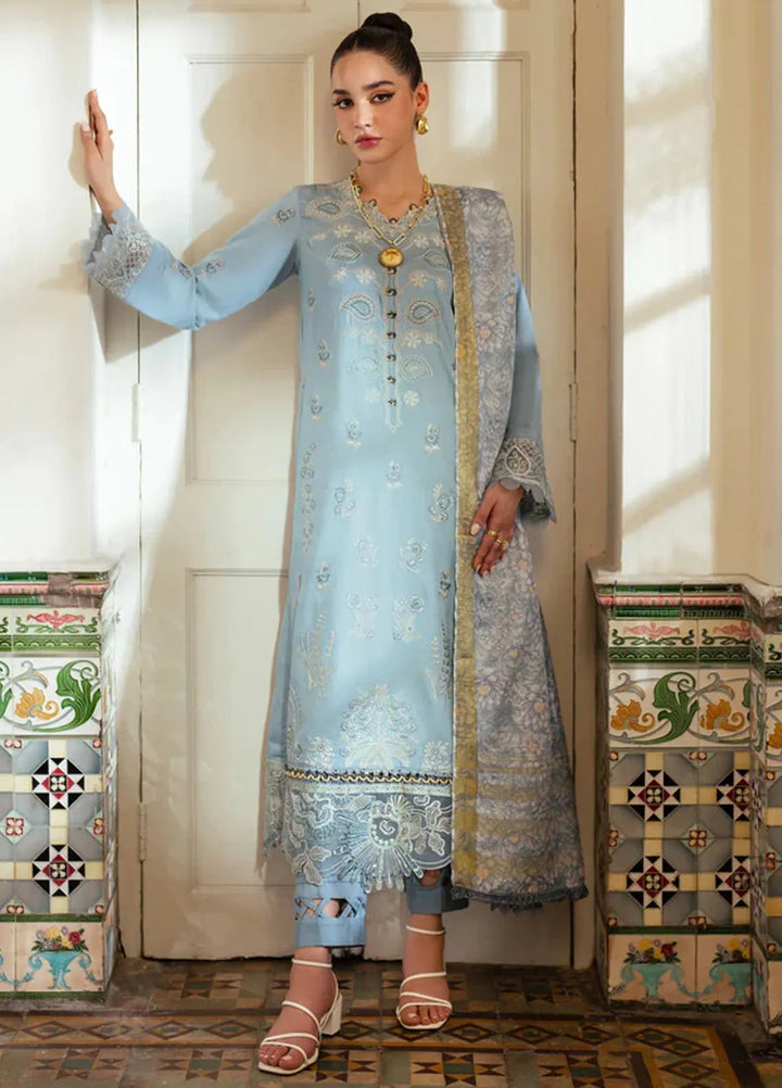 Miraal By Aabyaan Embroidered Chikankari Suit Unstitched 3 Piece ABY24M AV-04 Maleen - Winter Collection