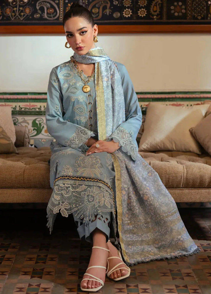 Miraal By Aabyaan Embroidered Chikankari Suit Unstitched 3 Piece ABY24M AV-04 Maleen - Winter Collection