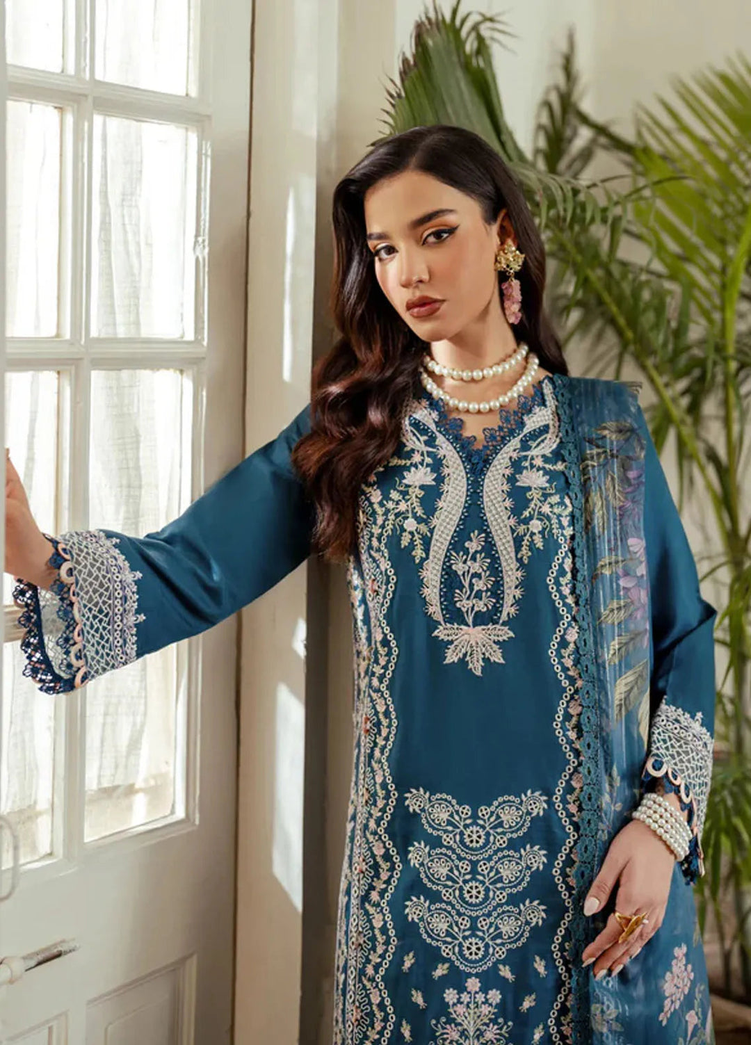 Miraal By Aabyaan Embroidered Chikankari Suit Unstitched 3 Piece ABY24M AV-06 Ruya - Winter Collection