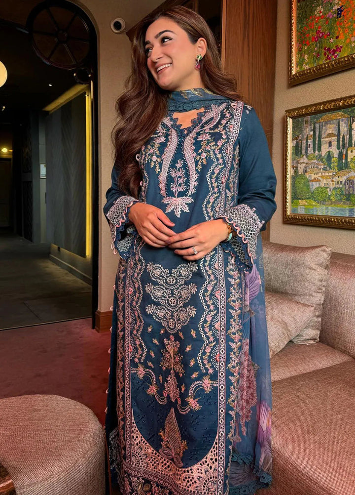 Miraal By Aabyaan Embroidered Chikankari Suit Unstitched 3 Piece ABY24M AV-06 Ruya - Winter Collection