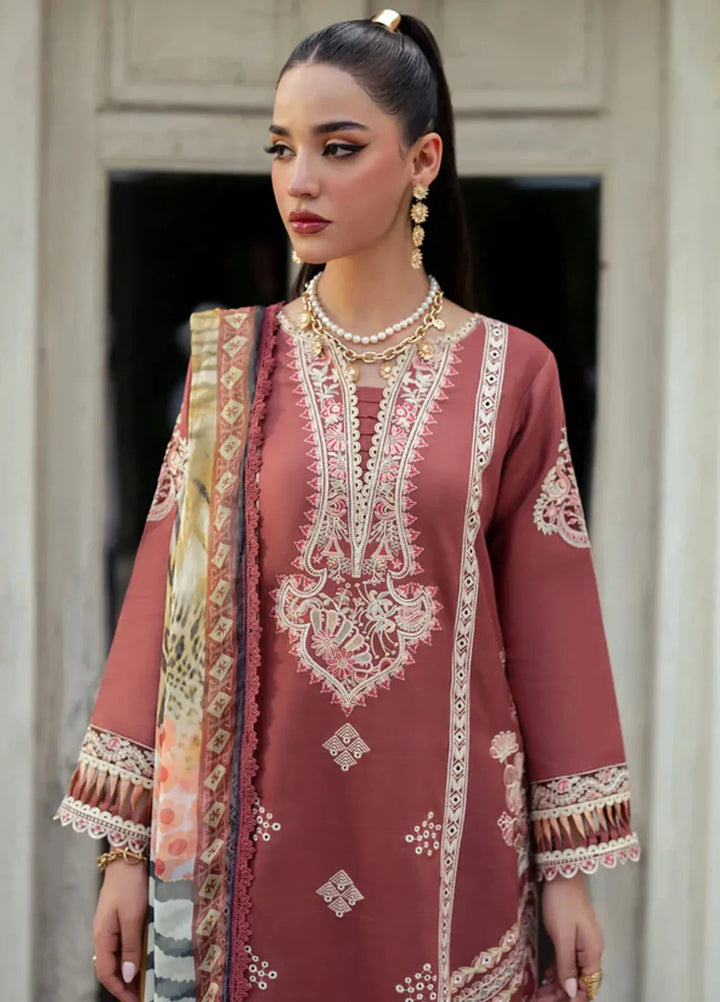 Miraal By Aabyaan Embroidered Chikankari Suit Unstitched 3 Piece ABY24M AV-07 Veeda - Winter Collection