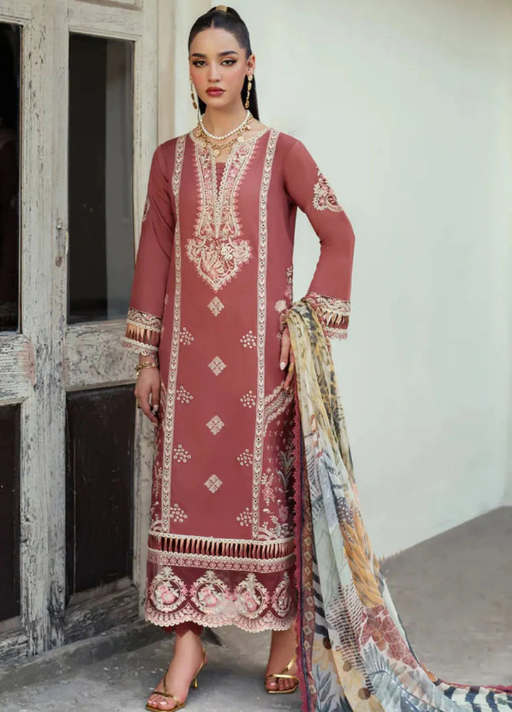 Miraal By Aabyaan Embroidered Chikankari Suit Unstitched 3 Piece ABY24M AV-07 Veeda - Winter Collection