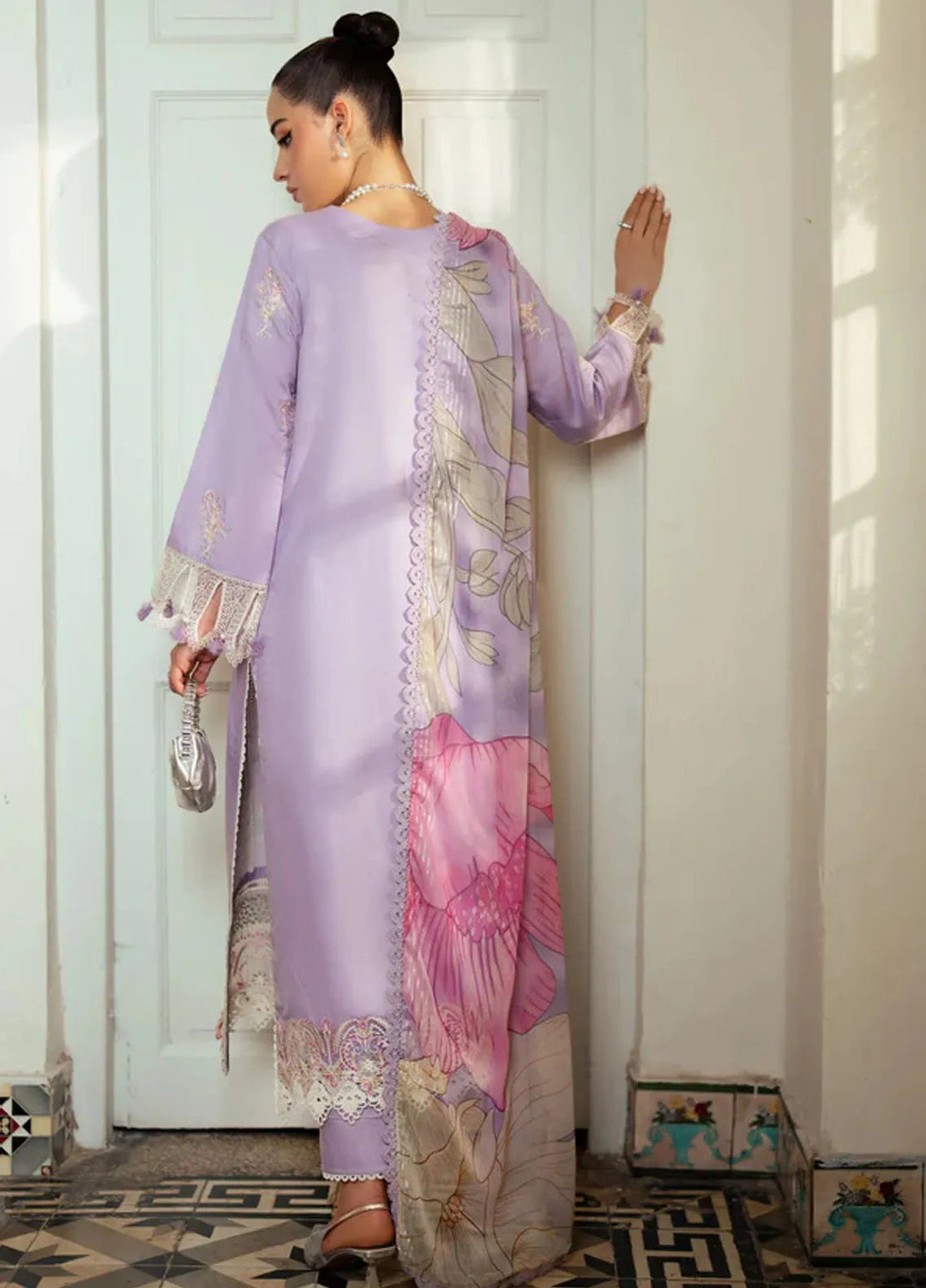 Miraal By Aabyaan Embroidered Chikankari Suit Unstitched 3 Piece ABY24M AV-08 Suhana - Winter Collection