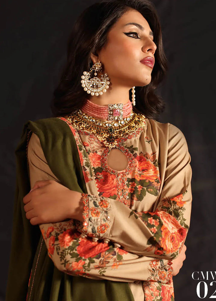 Miraas by Charizma Embroidered Viscose Suit Unstitched 3 Piece CMW4-02 - Winter Collection