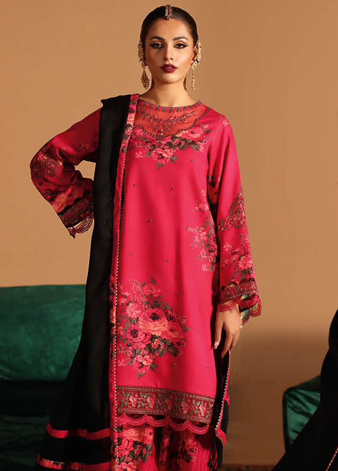 Miraas by Charizma Embroidered Viscose Suit Unstitched 3 Piece CMW4-06 - Winter Collection