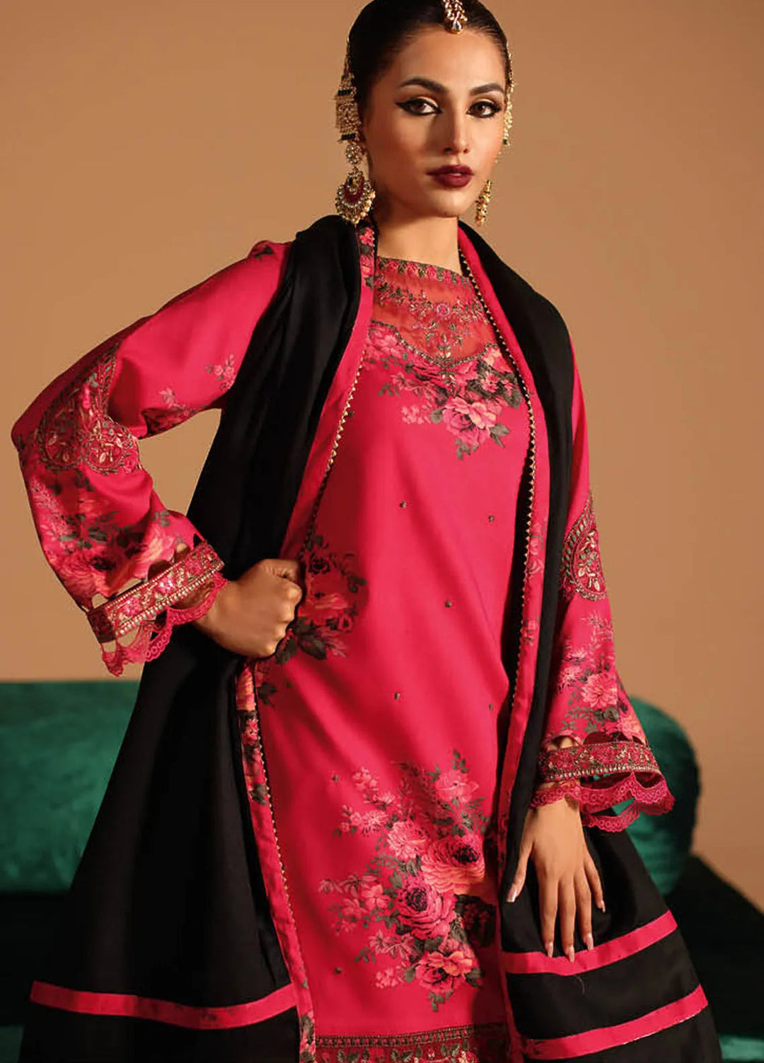 Miraas by Charizma Embroidered Viscose Suit Unstitched 3 Piece CMW4-06 - Winter Collection