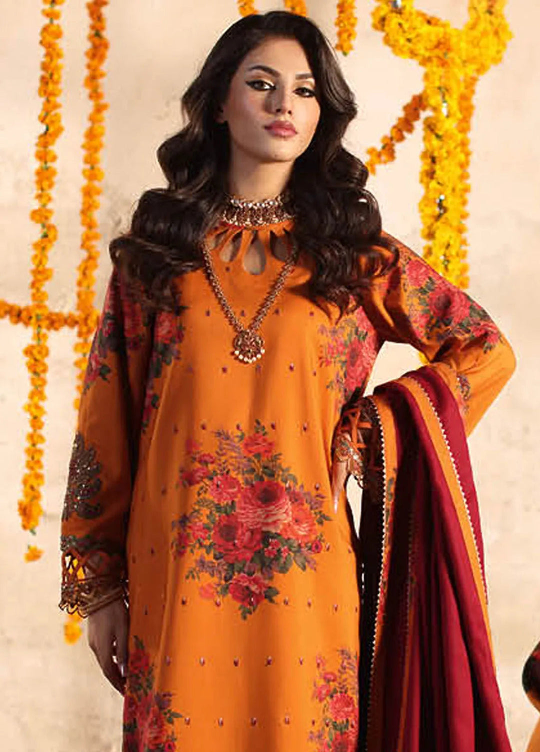 Miraas by Charizma Embroidered Viscose Suit Unstitched 3 Piece CMW4-07 - Winter Collection