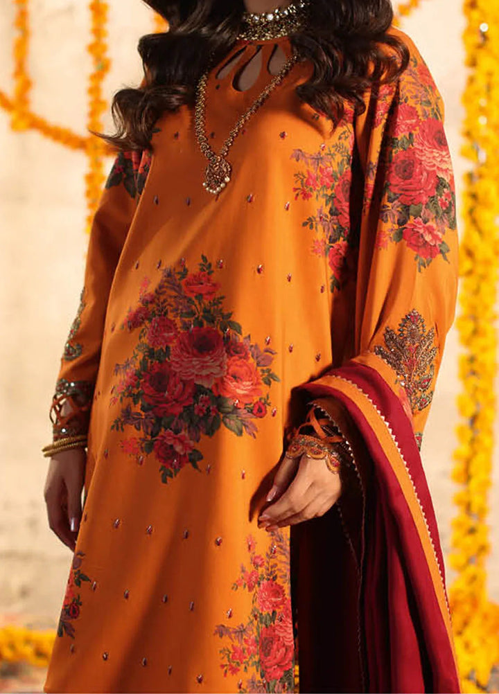 Miraas by Charizma Embroidered Viscose Suit Unstitched 3 Piece CMW4-07 - Winter Collection