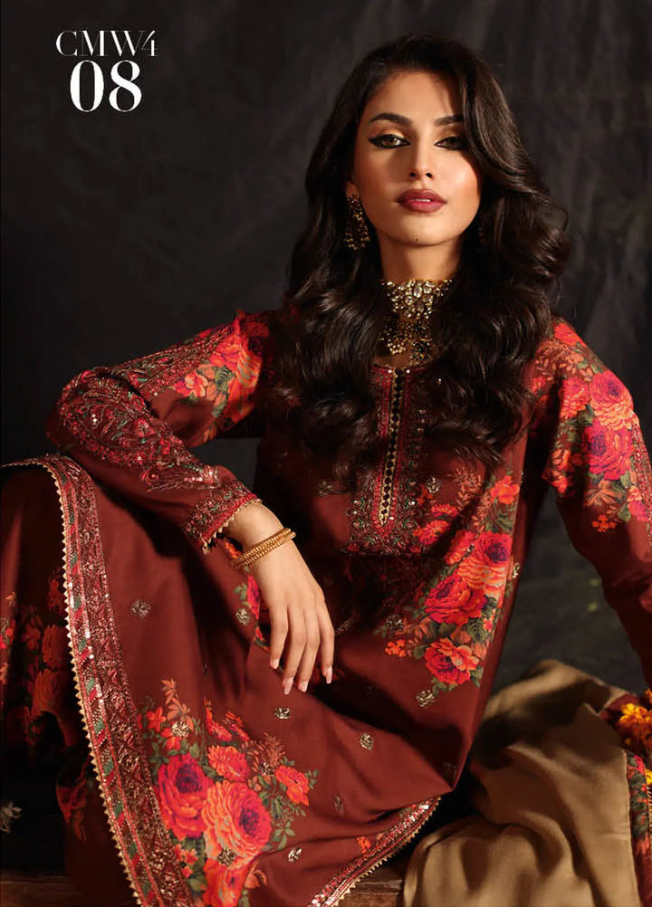 Miraas by Charizma Embroidered Viscose Suit Unstitched 3 Piece CMW4-08 - Winter Collection